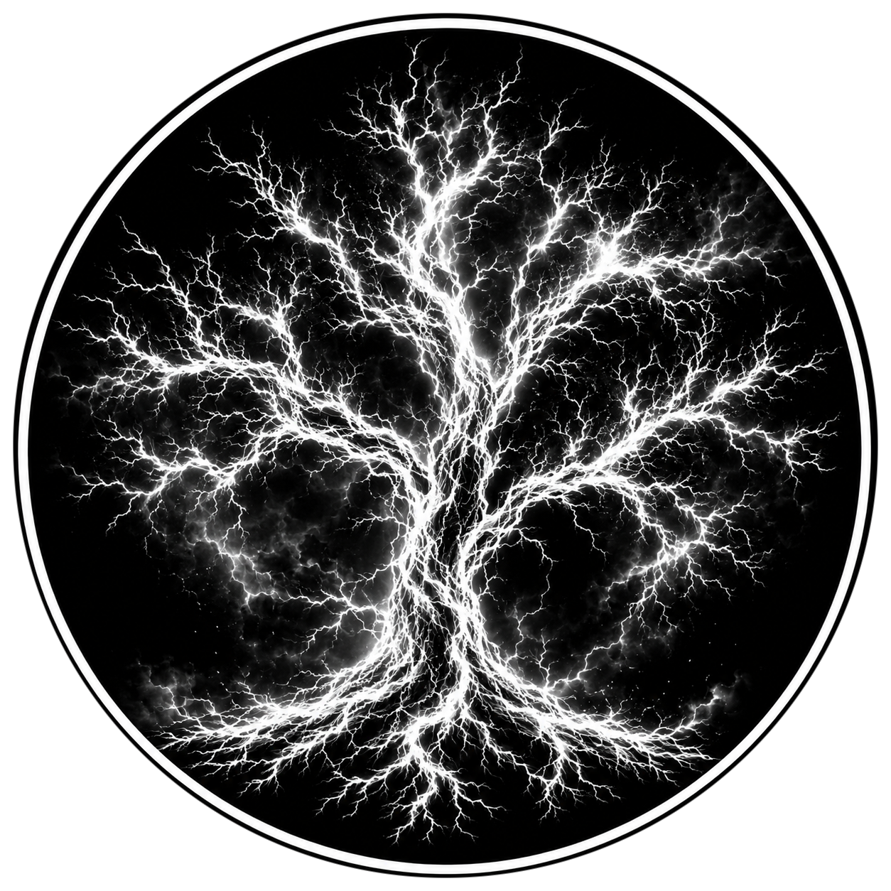 603SparkedTimber lightning tree logo