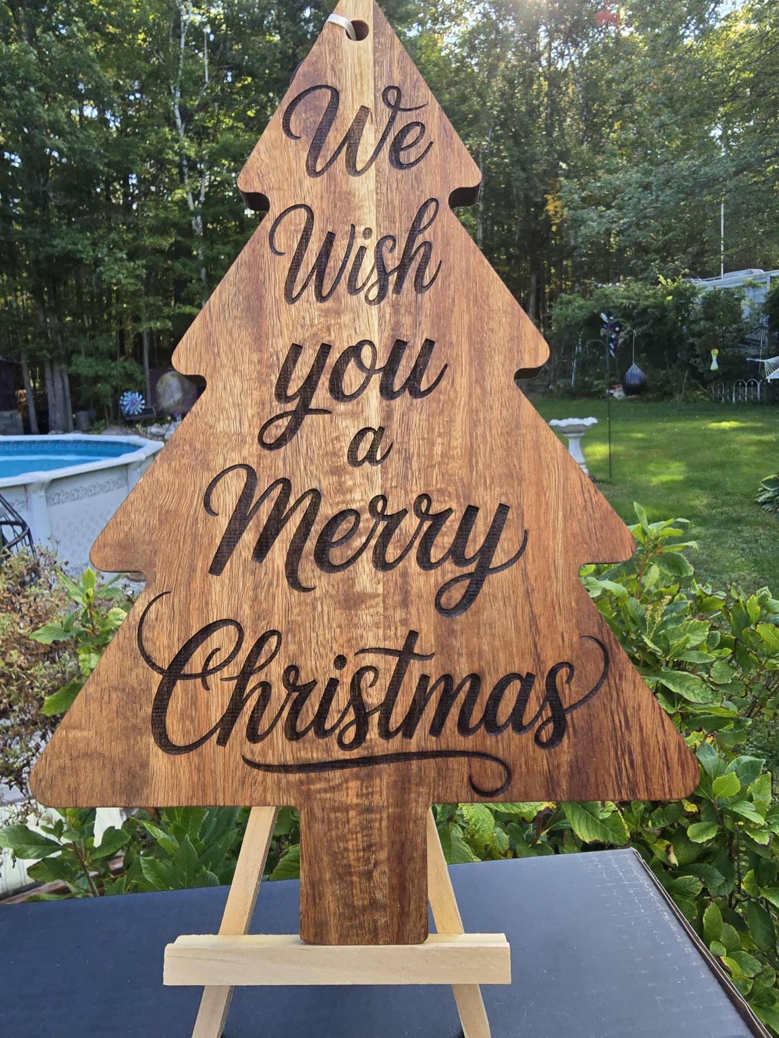 Rustic Merry Christmas wooden sign