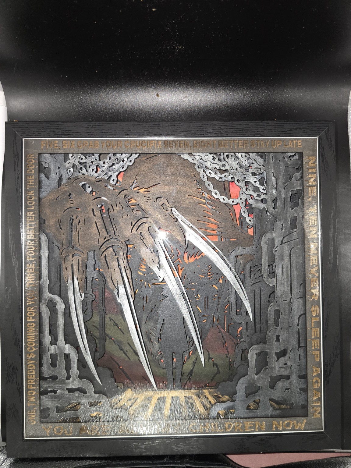 Detailed wildlife engraving on wood